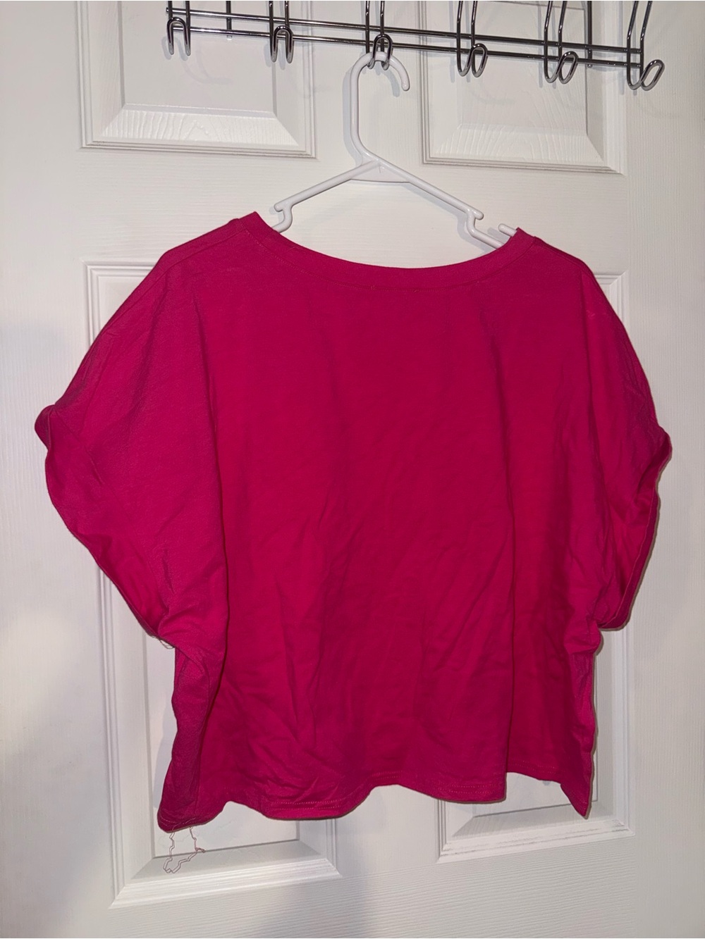 Boxy Crop Tee in Bright Pink - Picture 4 of 4